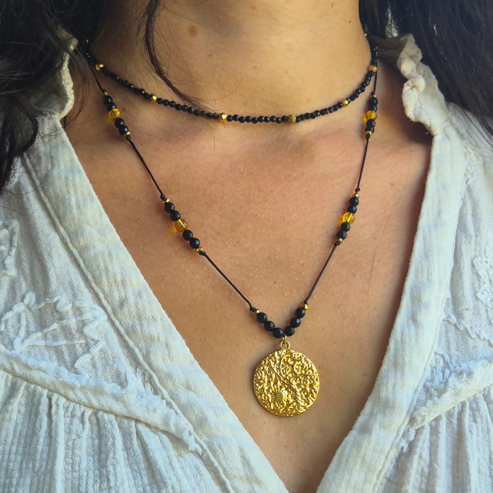 Choker · Turmalin i hematyt — miniatura 3